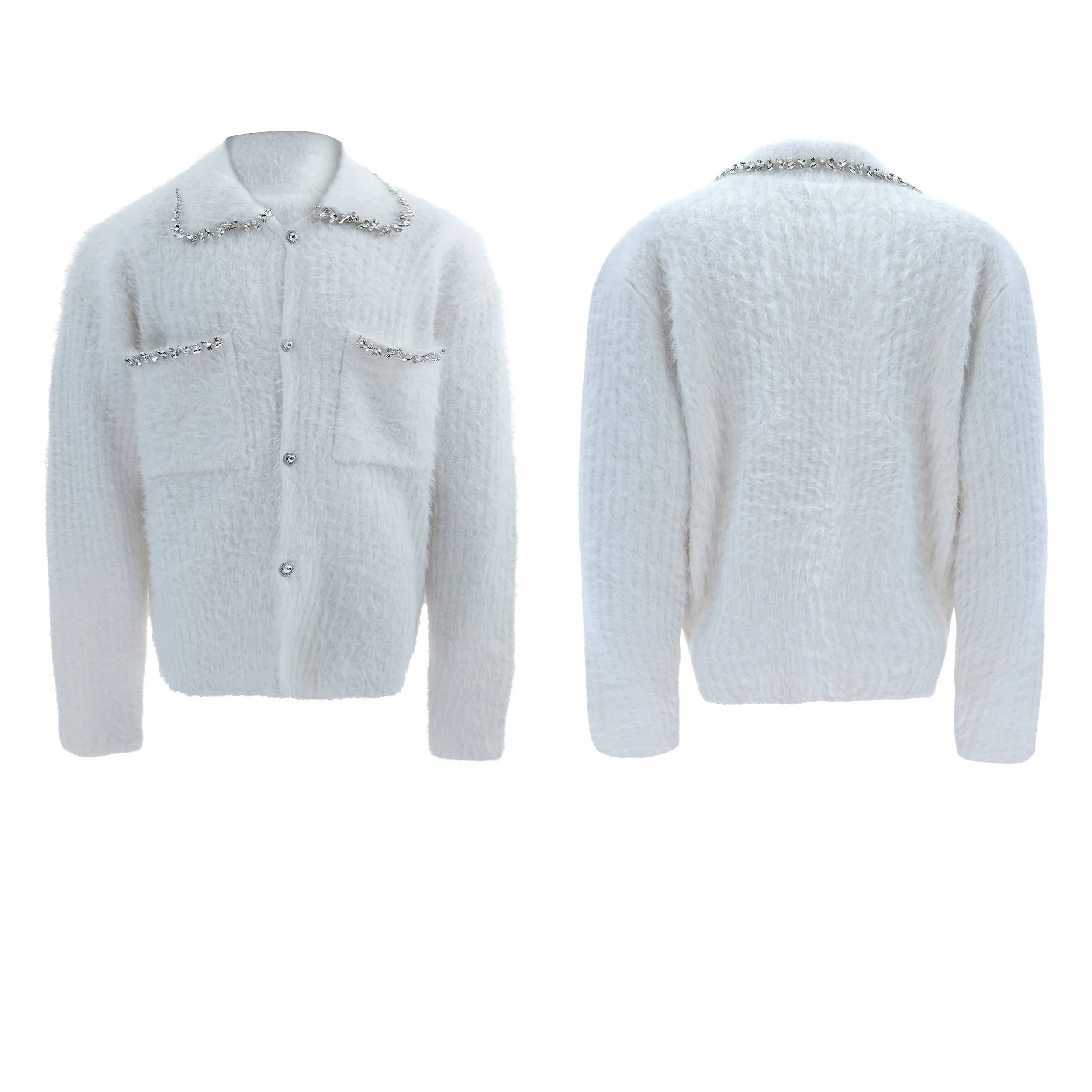 【24s Dec.】Diamond-studded Luxury Cardigan