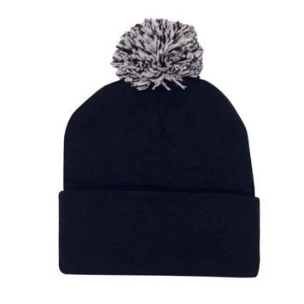 Acrylic Beanie with Pom Pom