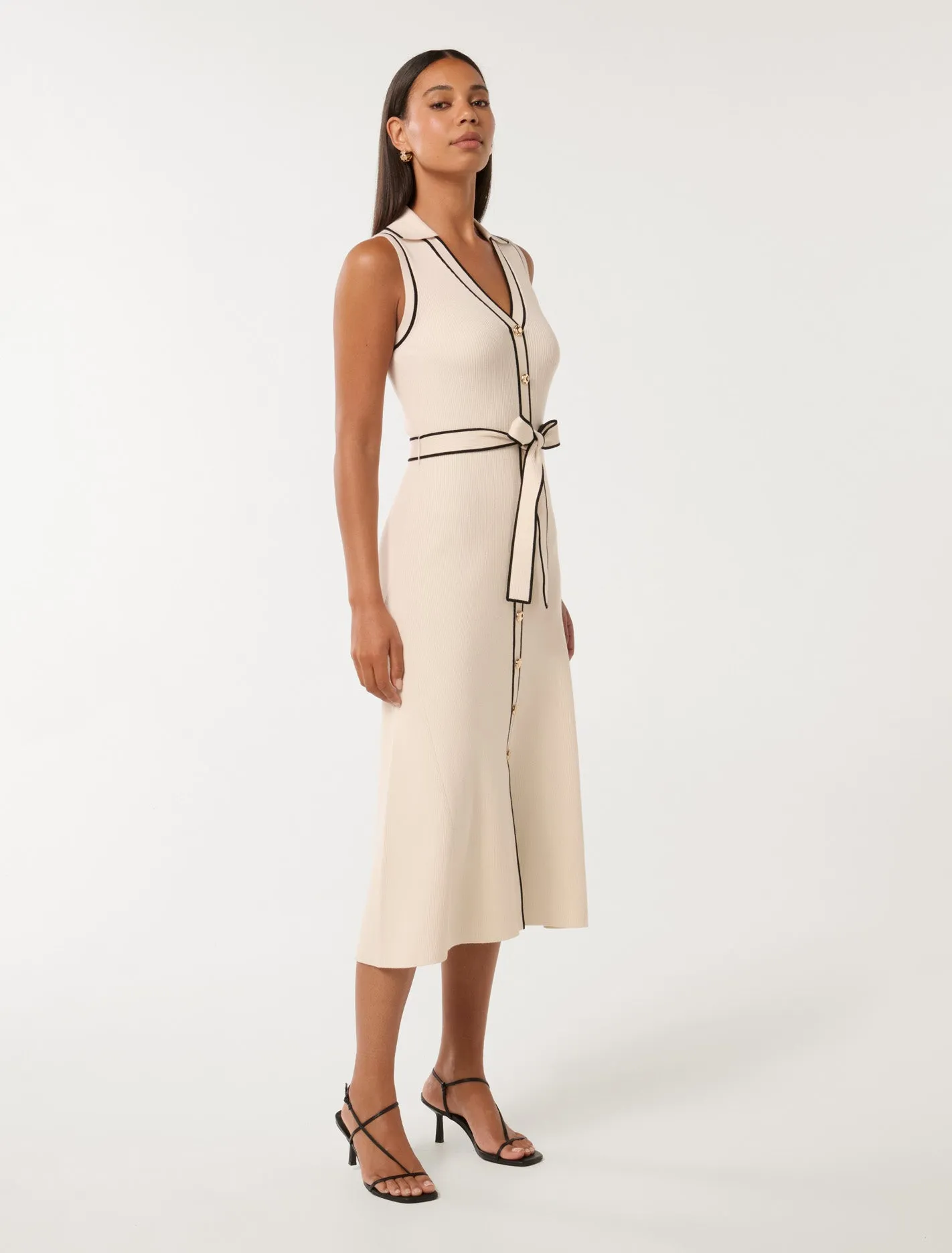 Adeline Sleeveless Knit Midi Dress