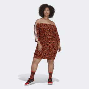 Adidas Originals Women's x Rich Mnisi Leopard Print Dress Plus Size