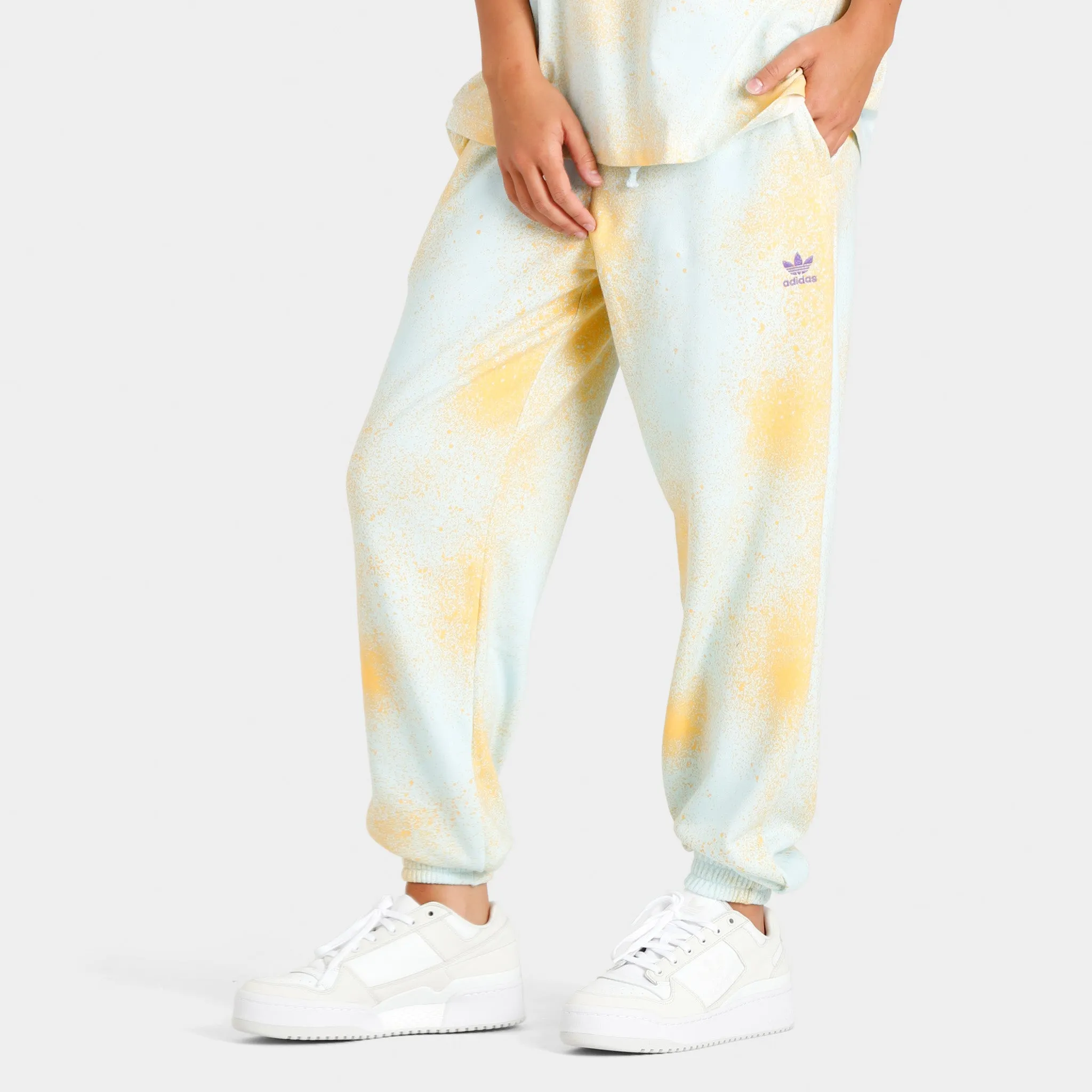 adidas Women's AOP Joggers Almost Blue / Hazy Orange