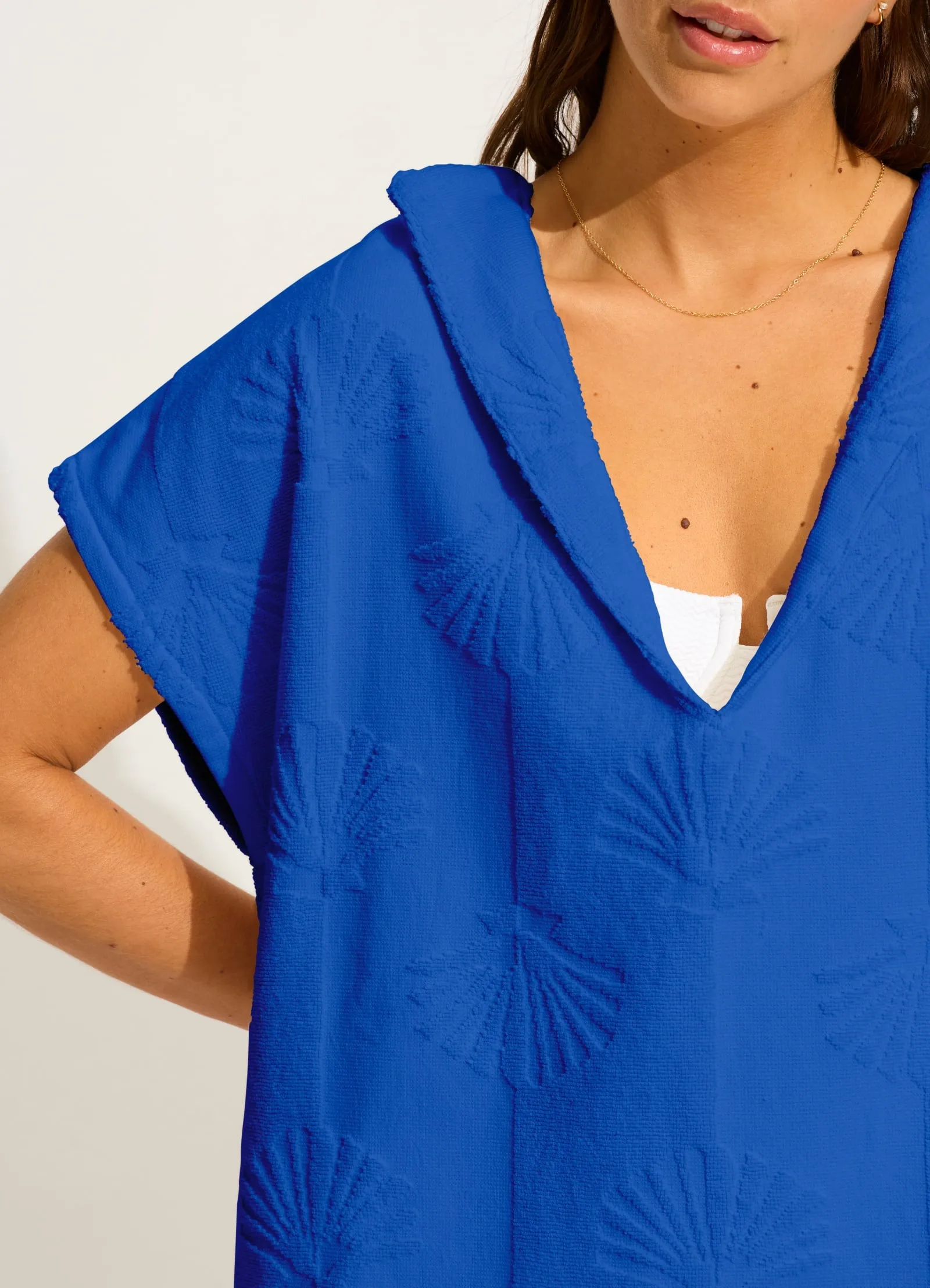 Ahoy Towel Poncho - Azure