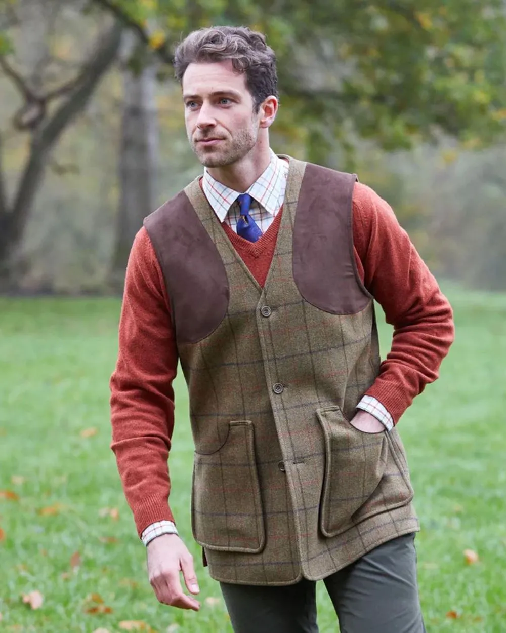 Alan Paine Combrook Tweed Shooting Waistcoat