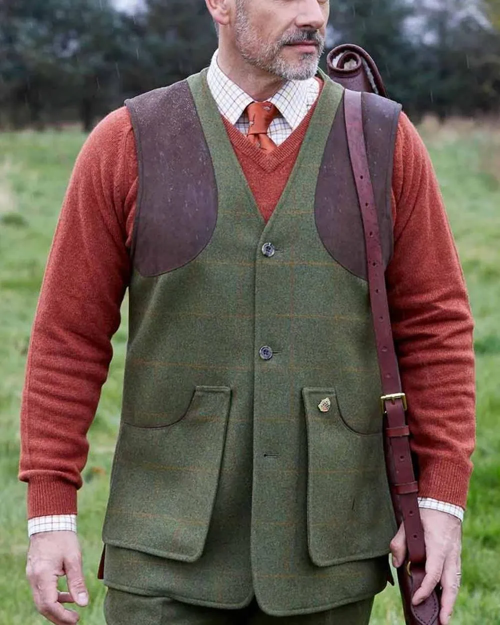 Alan Paine Combrook Tweed Shooting Waistcoat