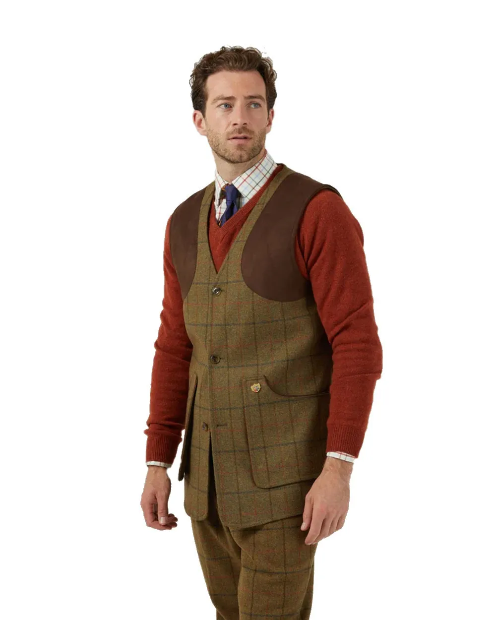 Alan Paine Combrook Tweed Shooting Waistcoat