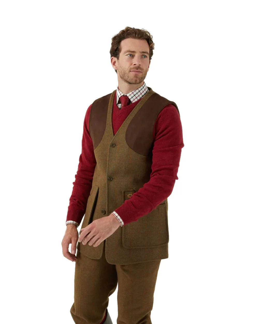 Alan Paine Combrook Tweed Shooting Waistcoat