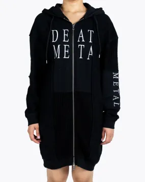 ALEXANDER MCQUEEN METAL BLACK ZIPPER HOODIE