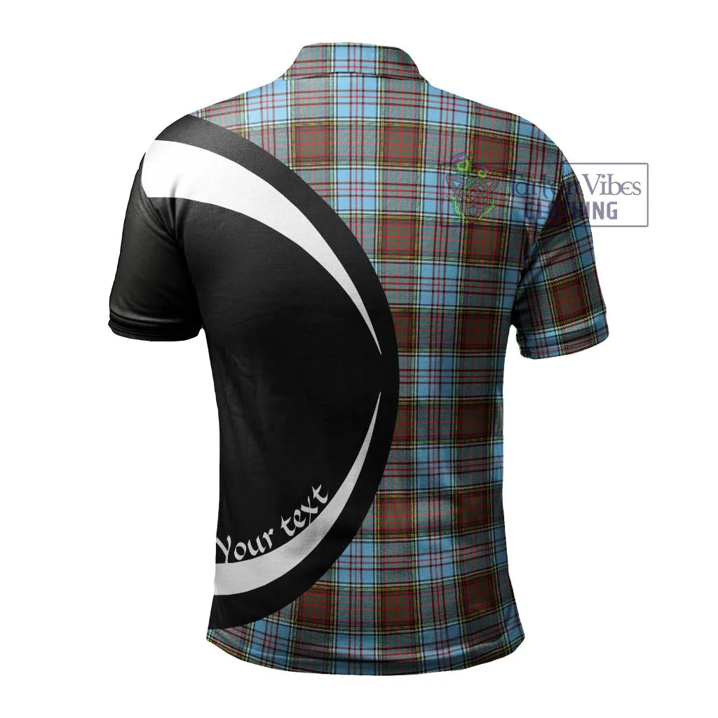 Anderson Ancient Tartan Men's Polo Shirt with Family Crest Circle Style