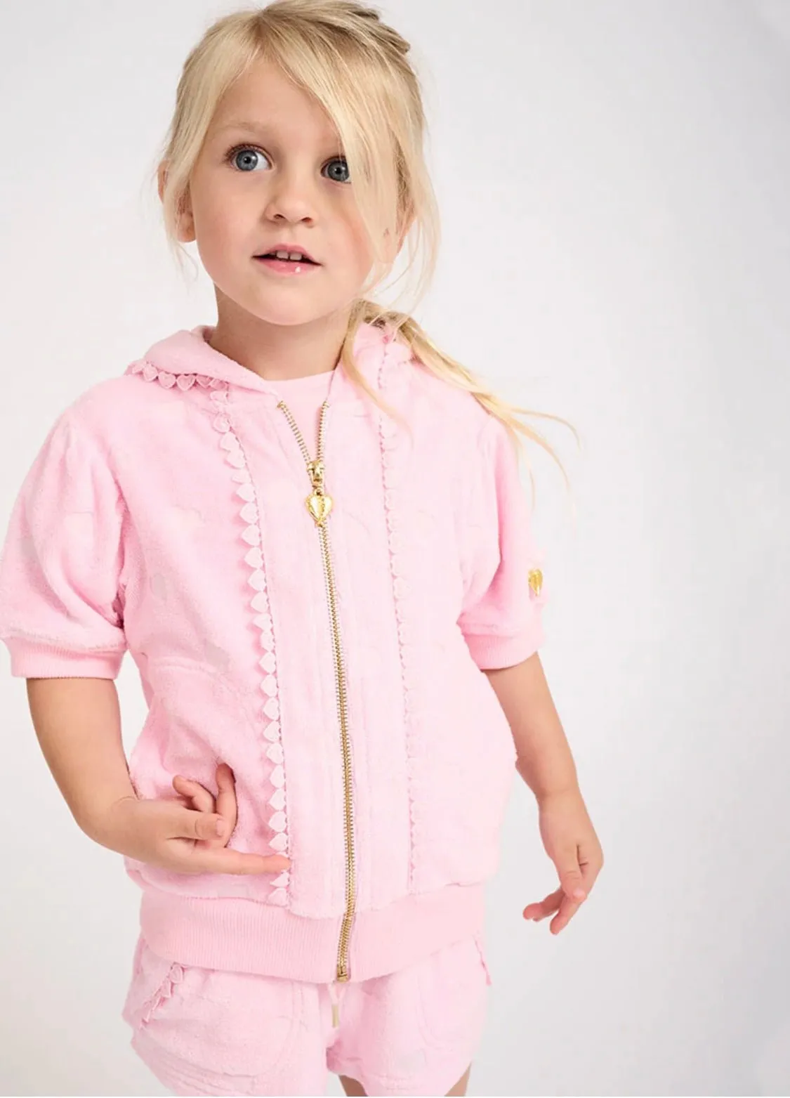 Angel's Face Girls Fairy Pink Hoodie & Shorts Tracksuit