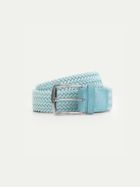 Aqua Waxed Cotton Belt