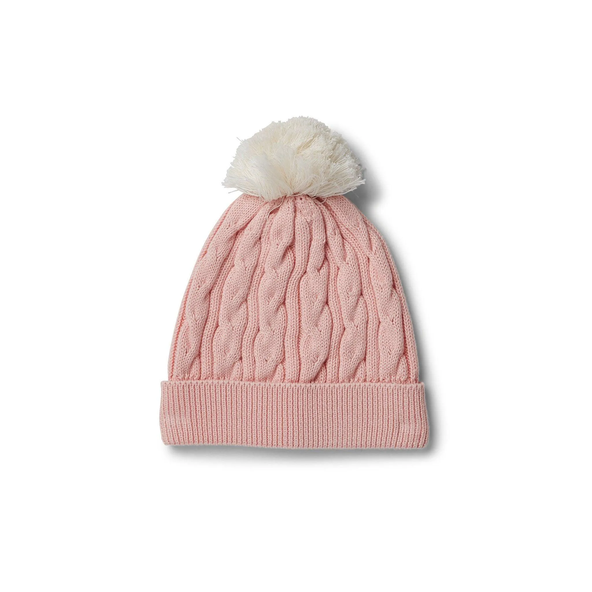 Baby Cable Knit Beanie | Pale Pink