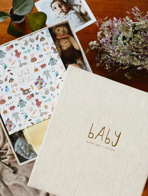 Baby Keepsake Capsule | Oatmeal