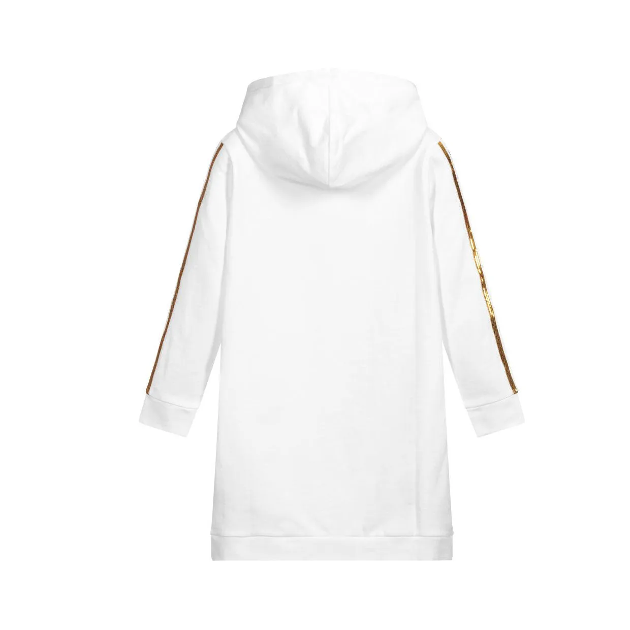 Balmain Kids White Hoodie Dress