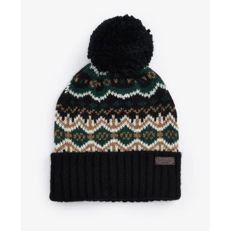 Barbour Case Fairisle Mens Beanie - Green Loch