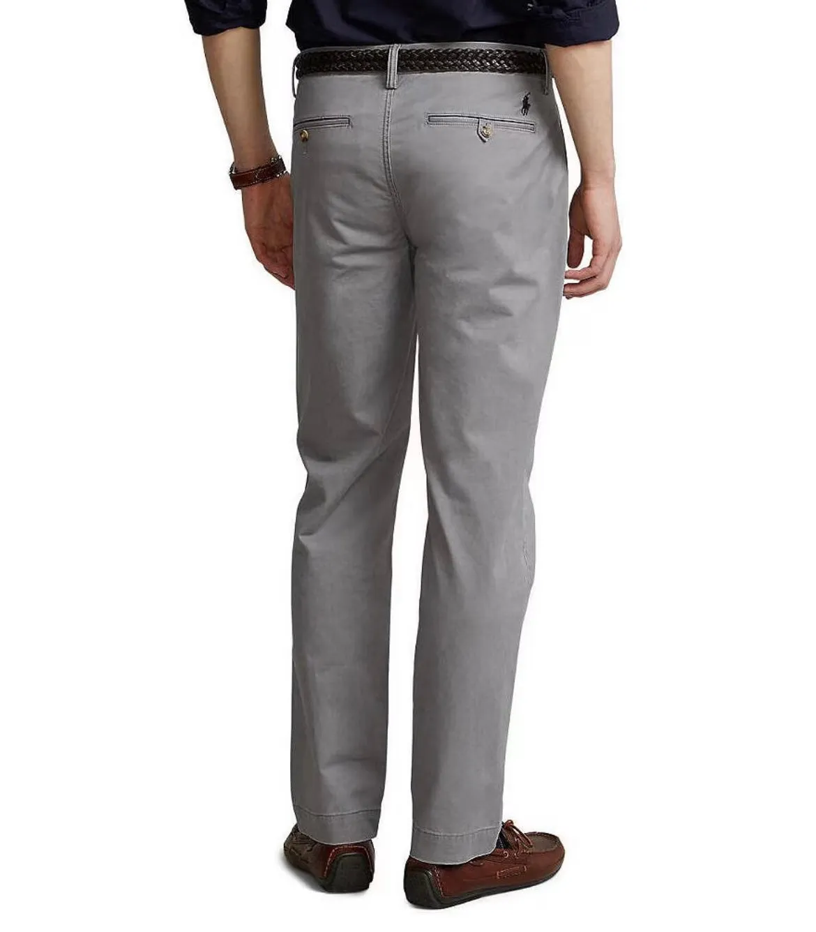 Bedford Straight Fit Stretch Twill Flat Front Pant in Perfect Grey