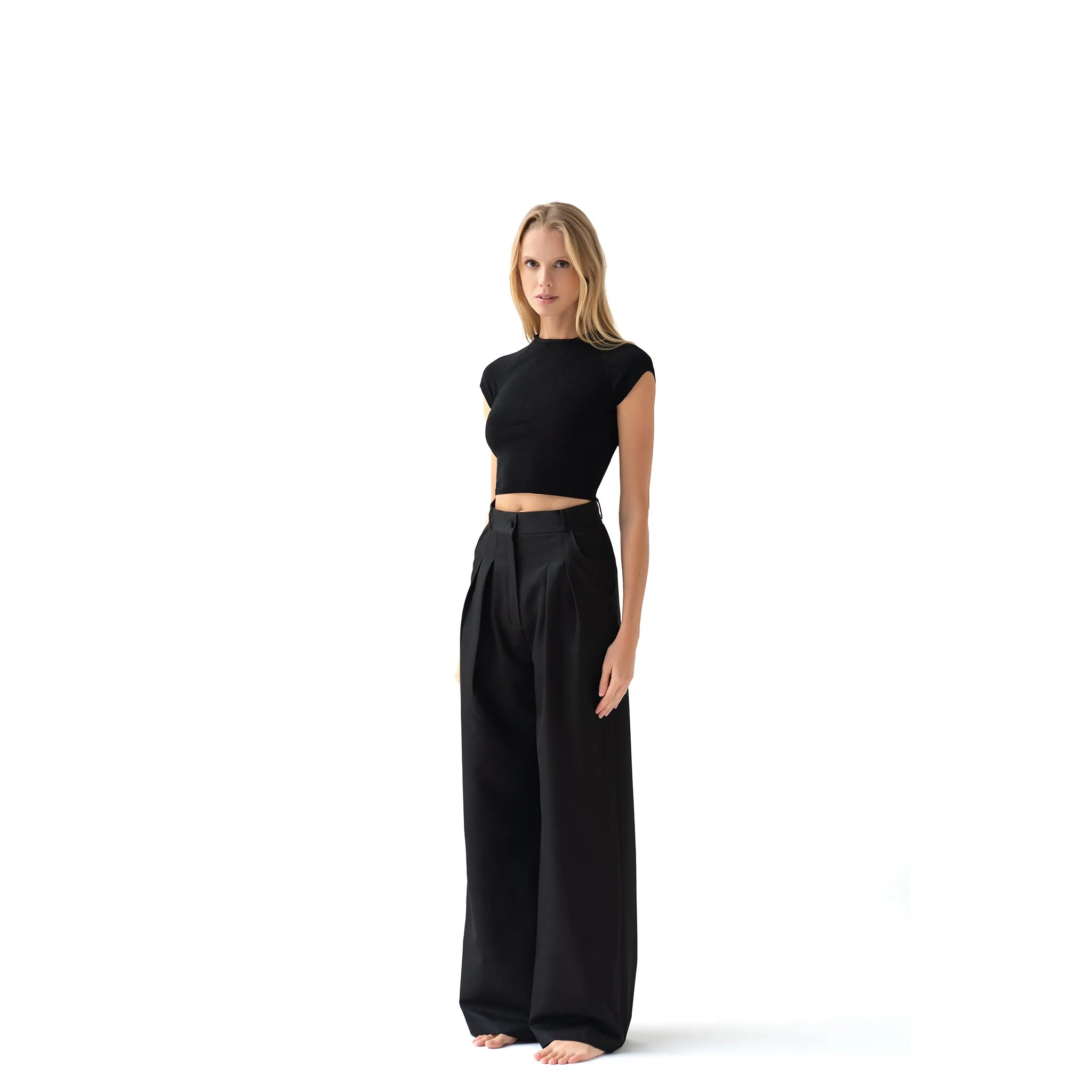 BELLA CLASSIC WIDE-LEG PANTS