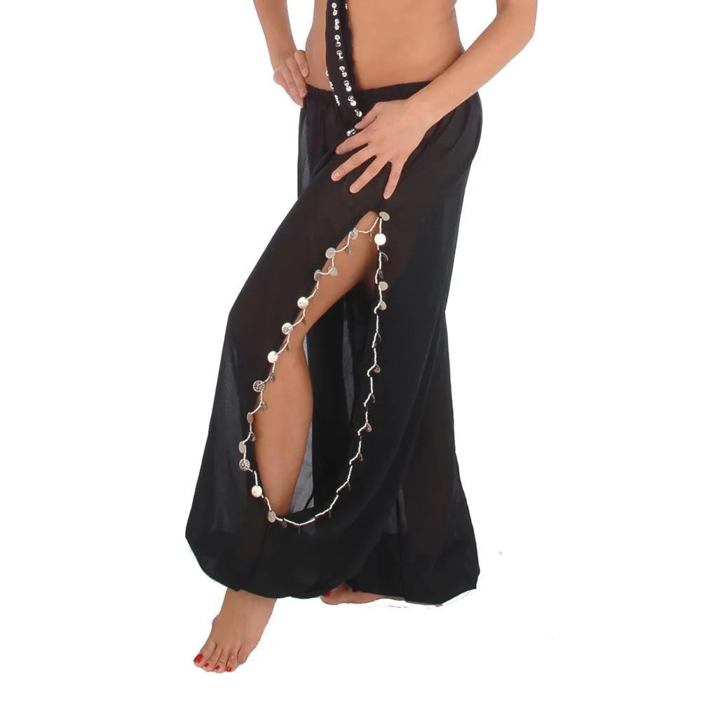 Belly Dance Plus Size Chiffon Harem Pants with Side Slits | MAIDEN DANCE PLUS