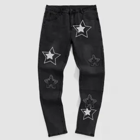 Black Blue Star Jeans