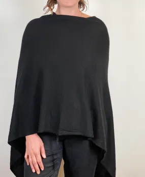 Black Cashmere Poncho