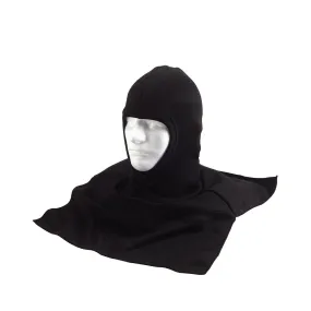 Black Polyester Balaclava With Dickie