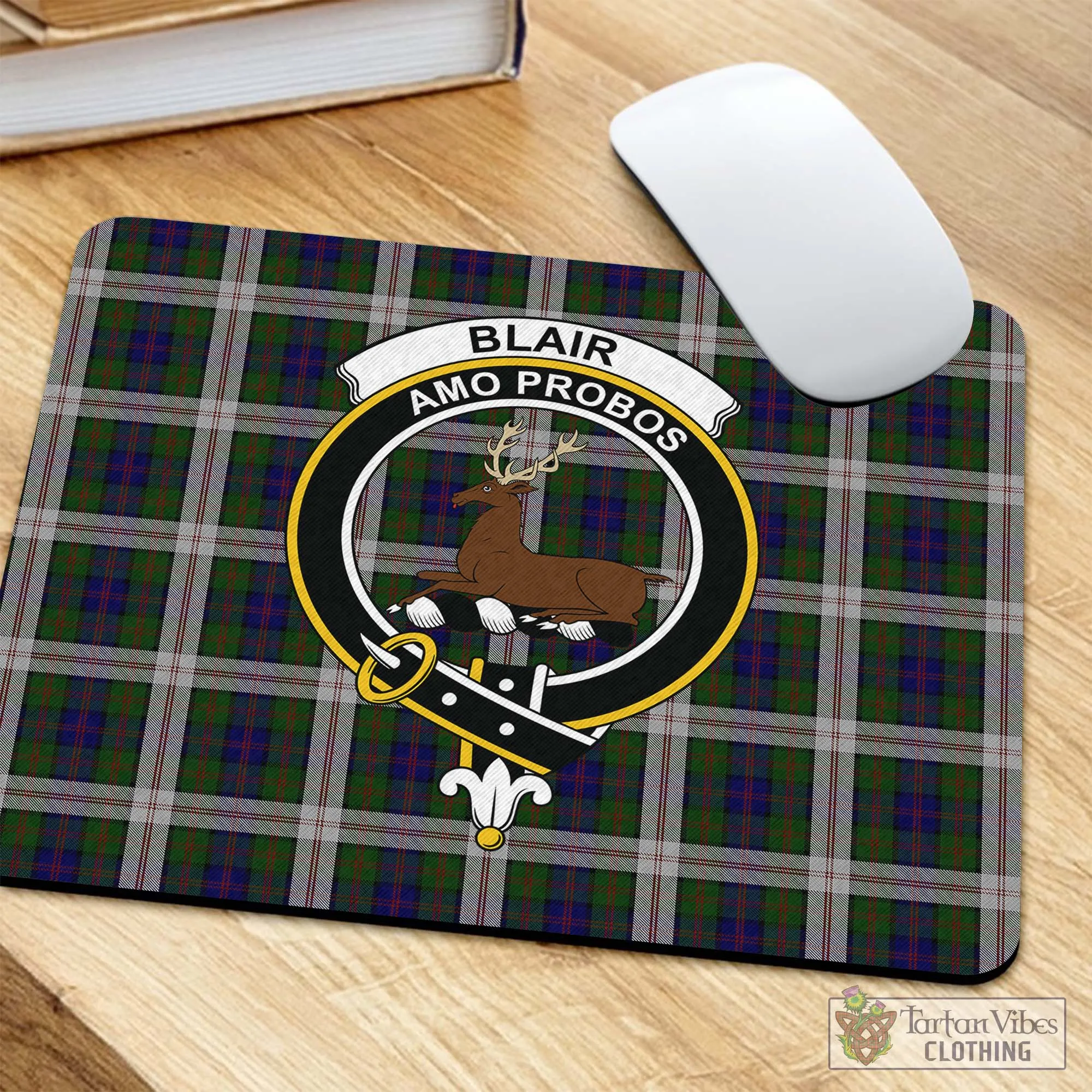 Blair Dress Tartan Mouse Pad with Family Crest