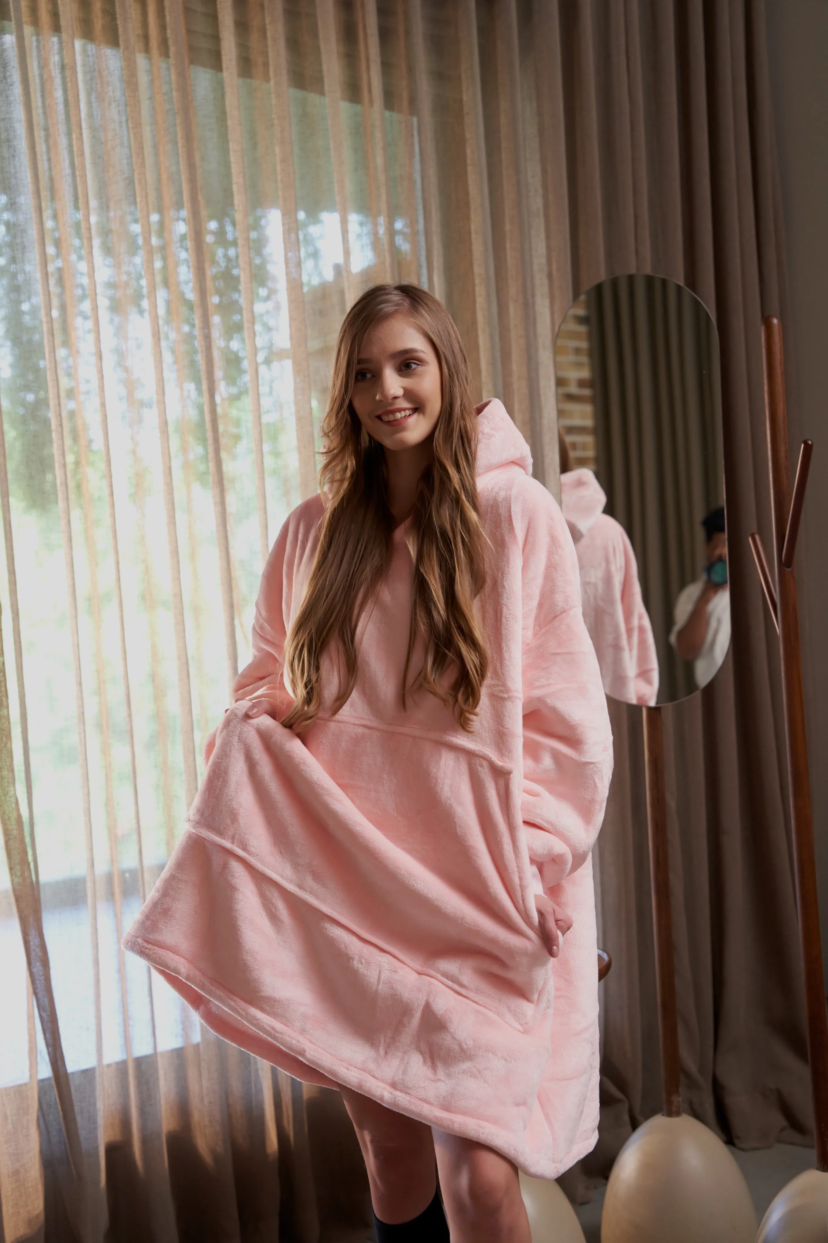 Blush Pink - Hoodie Blanket - Comfy Series