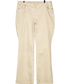 Boden Beige Corduroy Wide Leg Long Jeans UK 18