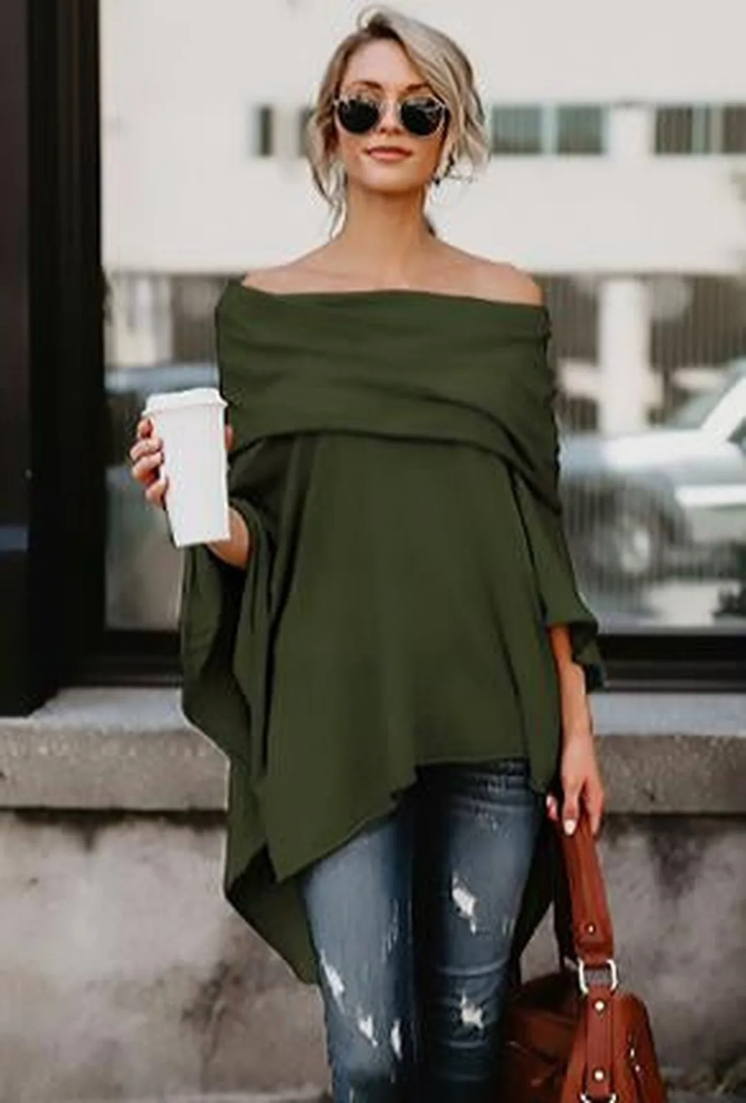 BRANDI - PONCHO SWEATER TOP