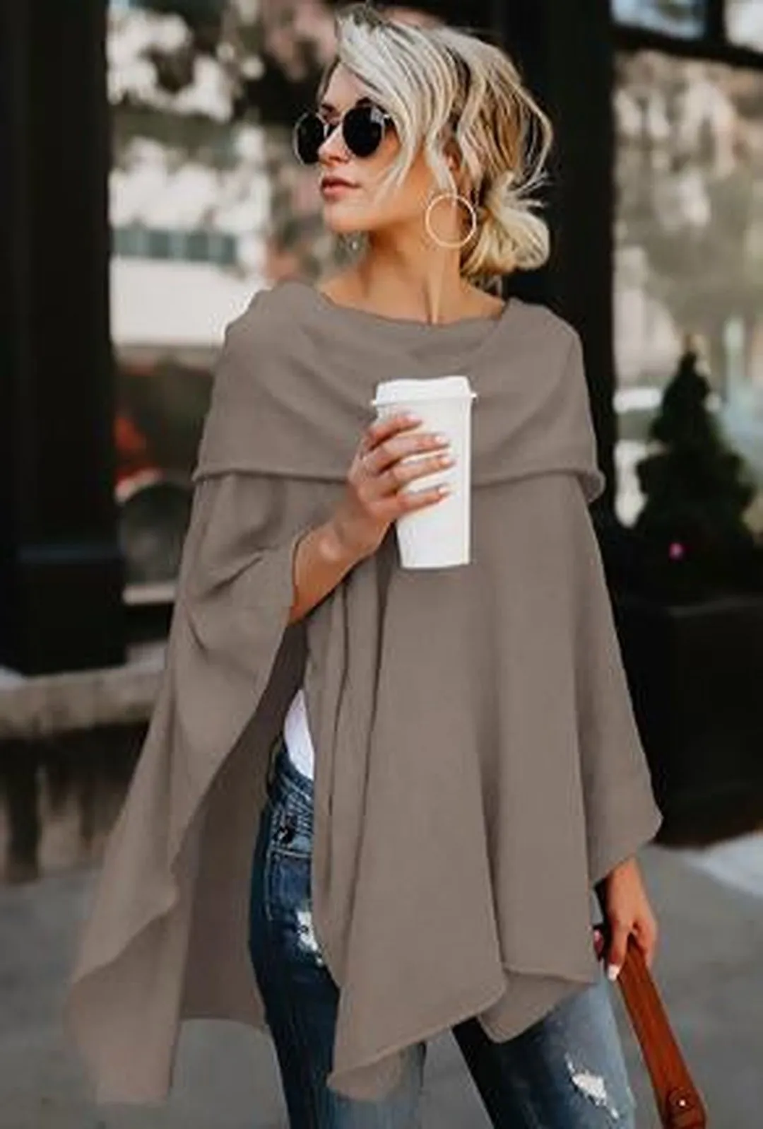 BRANDI - PONCHO SWEATER TOP