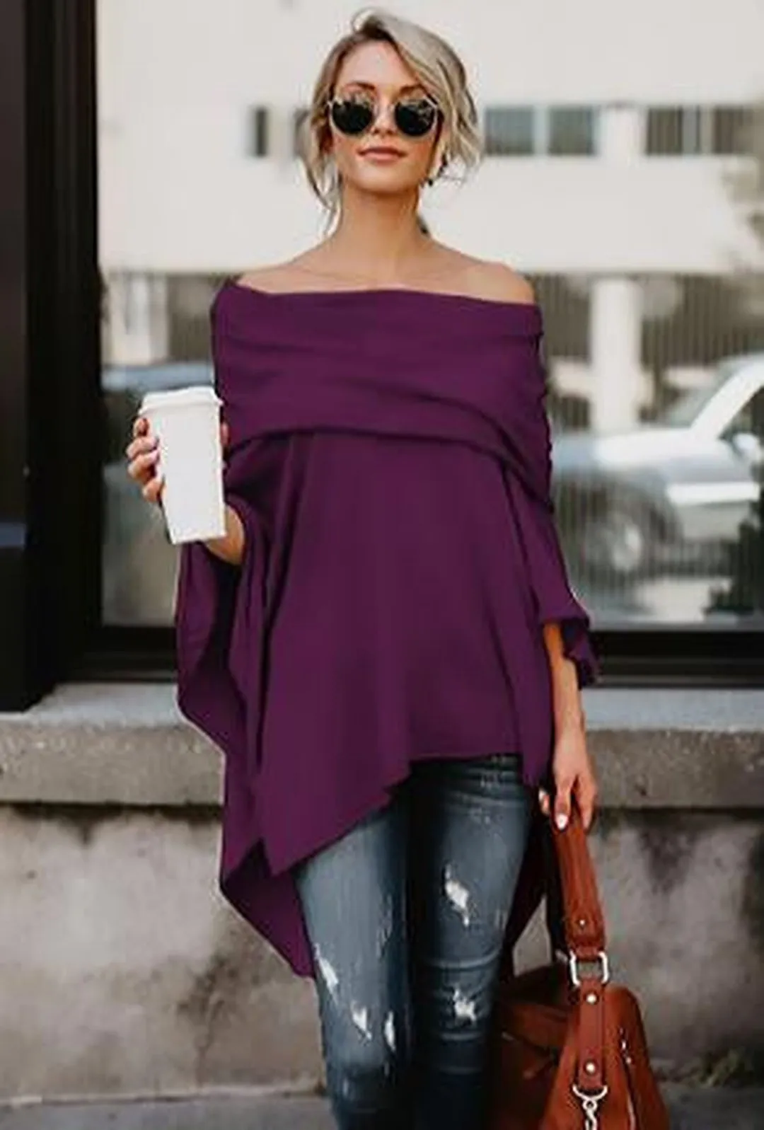 BRANDI - PONCHO SWEATER TOP