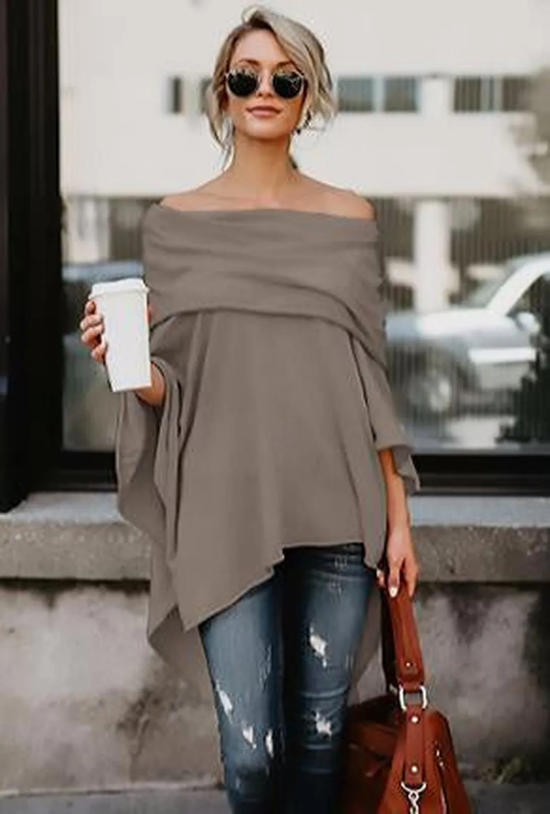 BRANDI - PONCHO SWEATER TOP