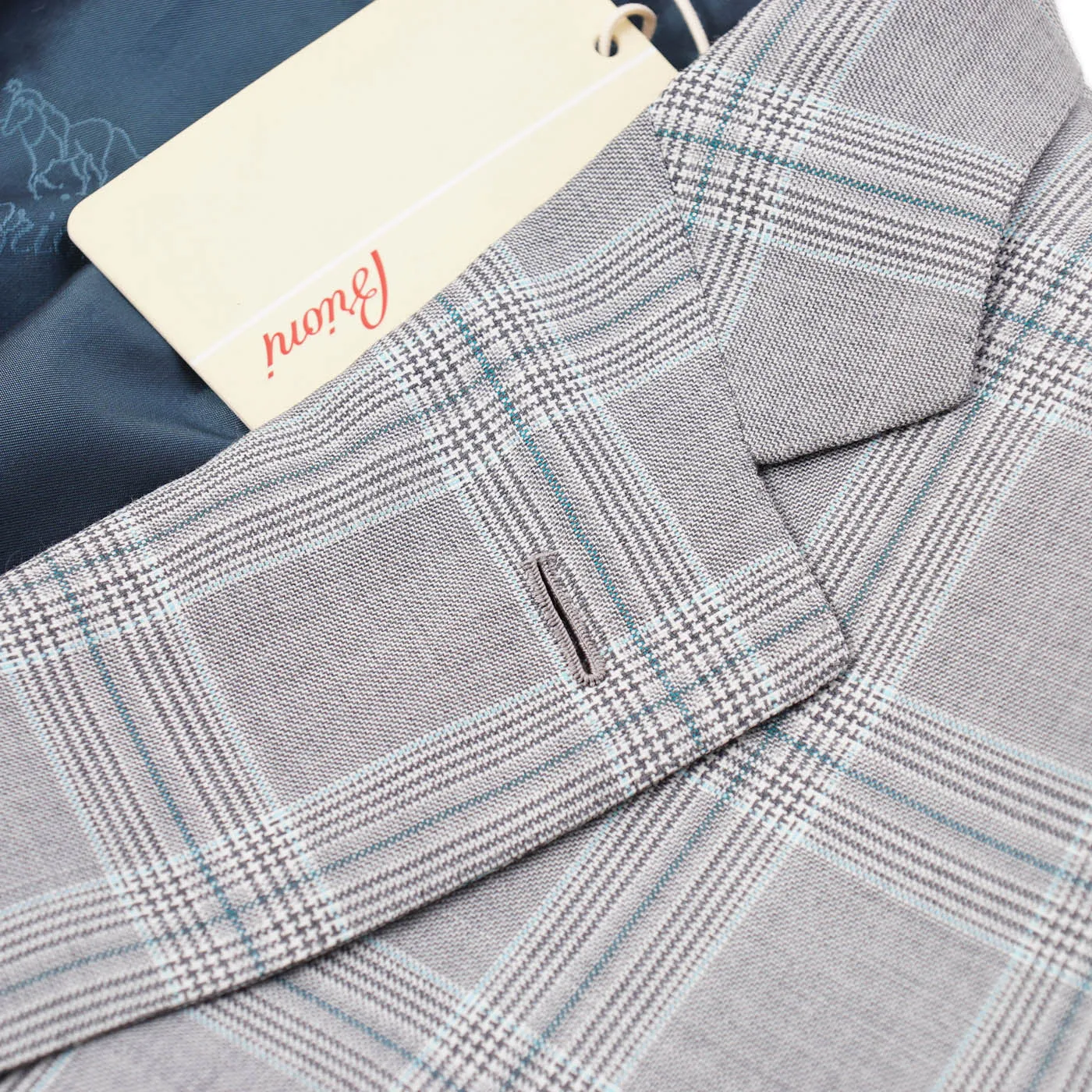 Brioni Light Gray Check Wool Sport Coat