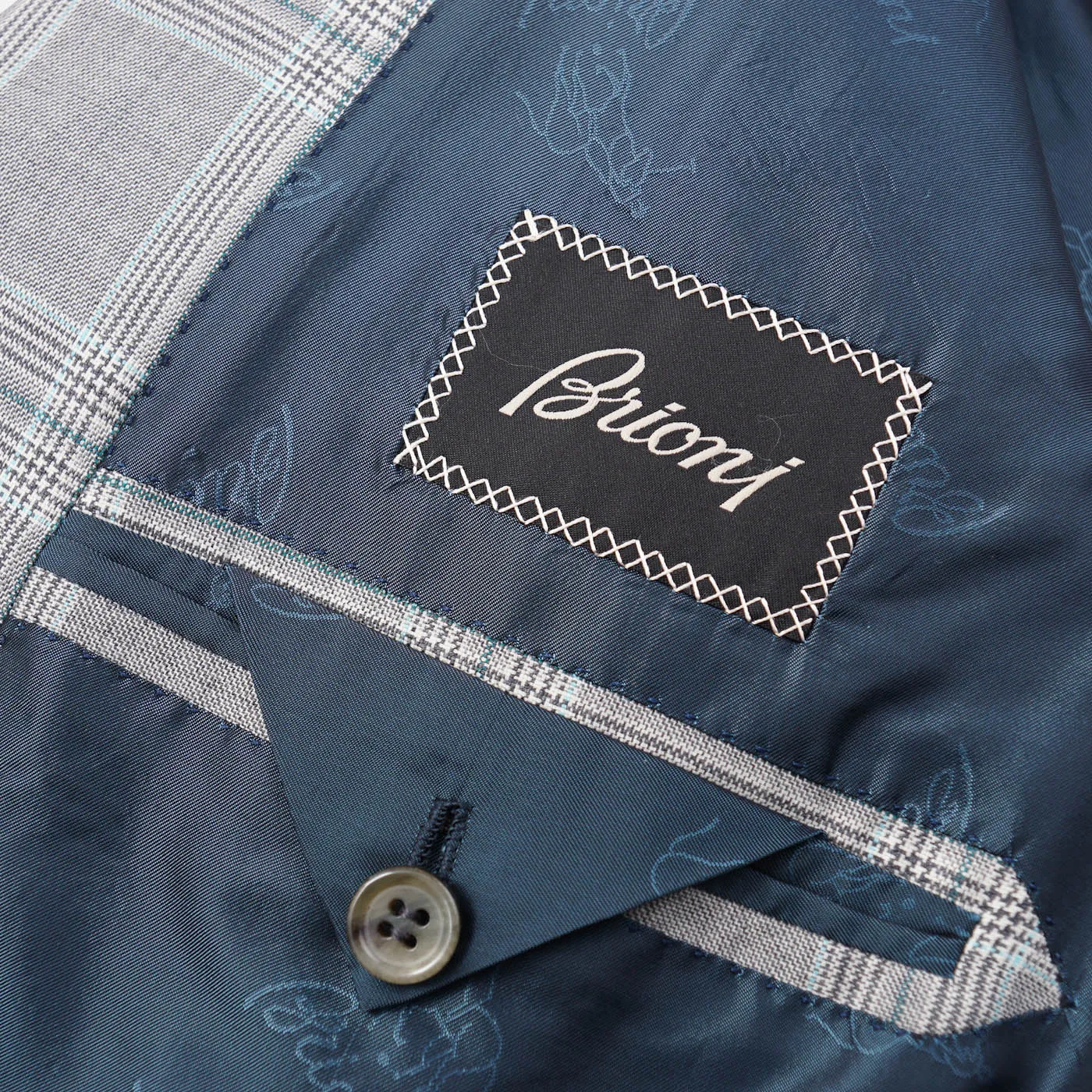 Brioni Light Gray Check Wool Sport Coat