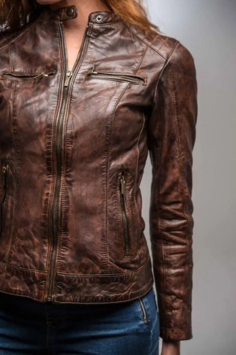 Brown Distressed Jacket