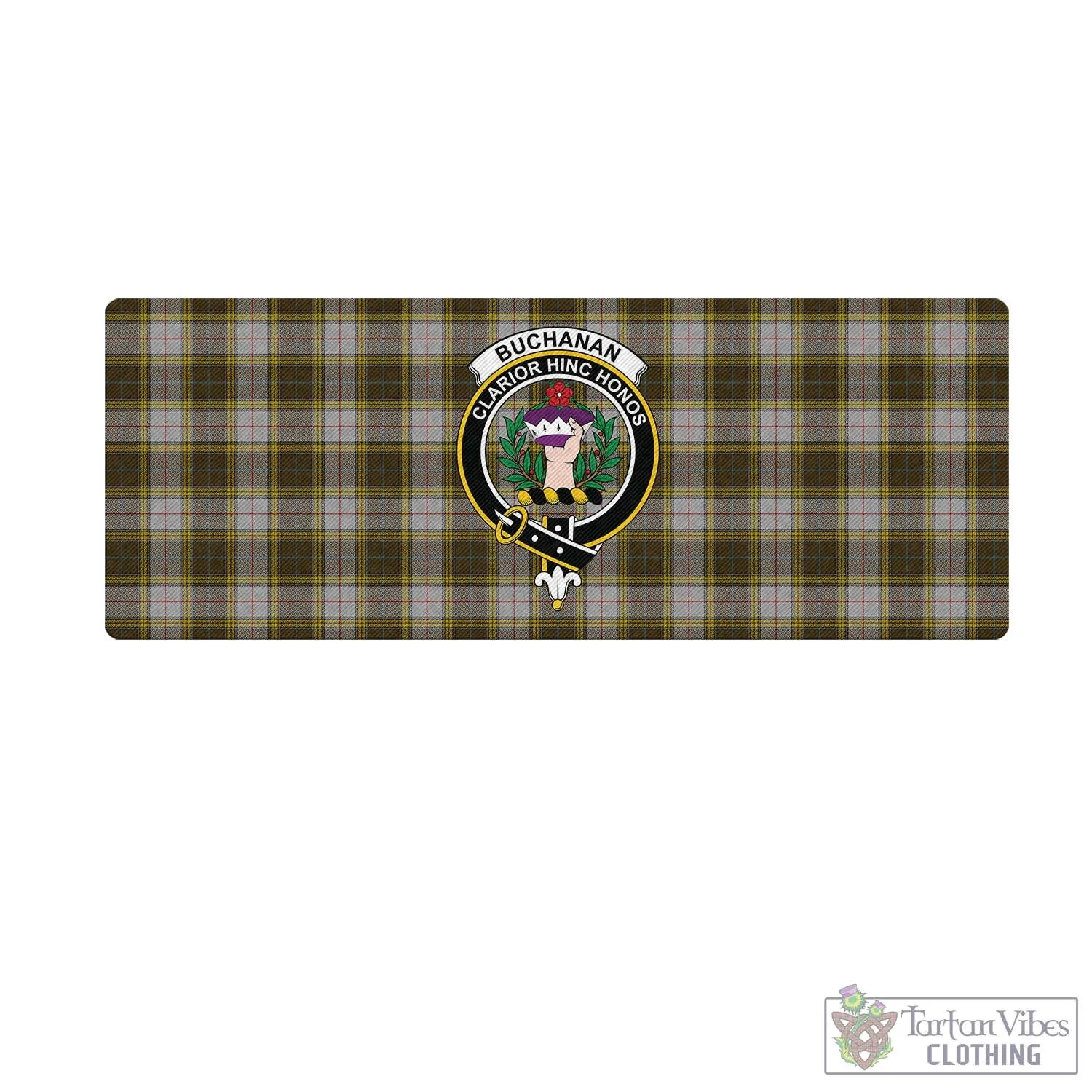 Buchanan Dress Tartan Mouse Pad with Family Crest