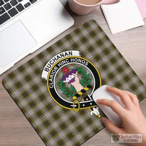 Buchanan Dress Tartan Mouse Pad with Family Crest