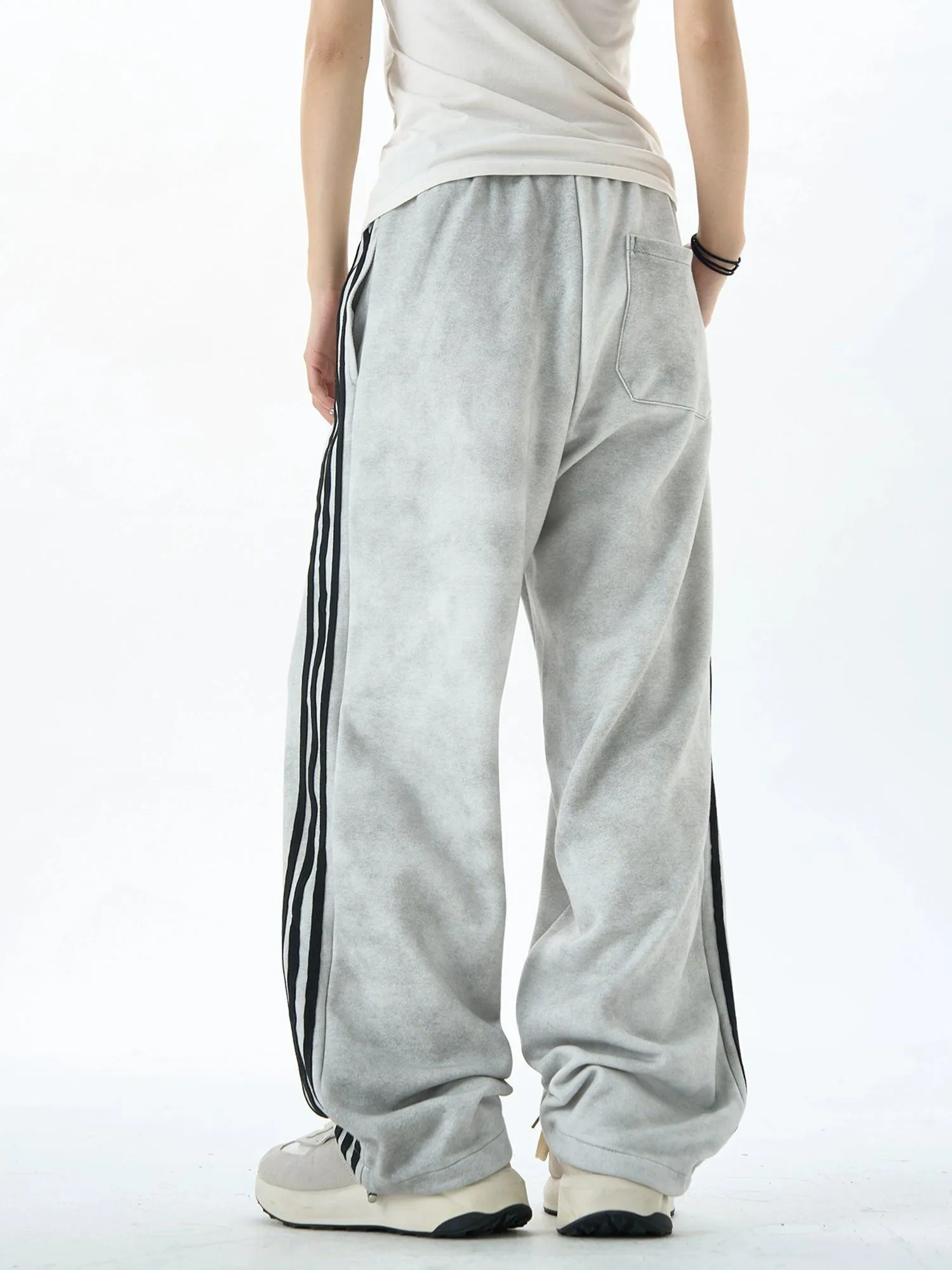 Charcoal Side Stripes Sweatpants