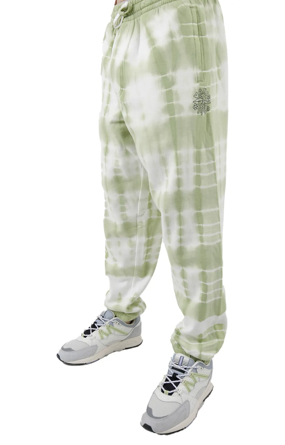 Chill Vibes Tie Dye Fleece Sweatpants - Celadon Green