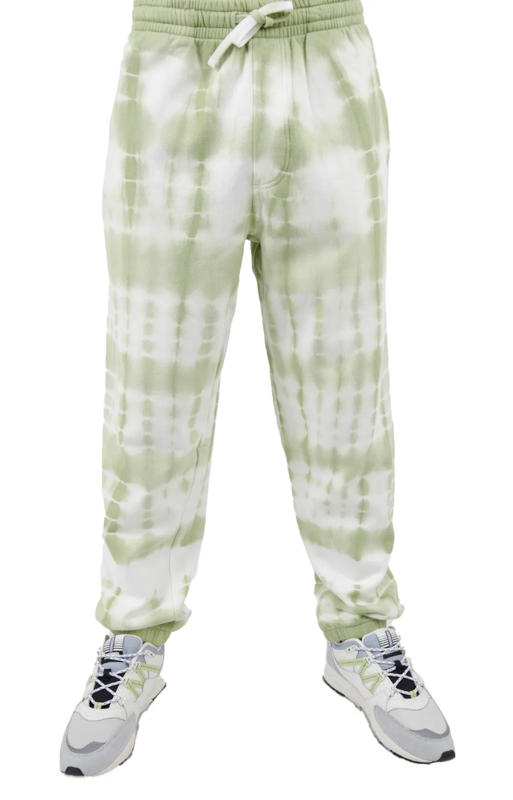 Chill Vibes Tie Dye Fleece Sweatpants - Celadon Green