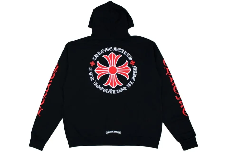 CHROME HEARTS MADE IN HOLLYWOOD PLUS HOODIE BLACK/RED