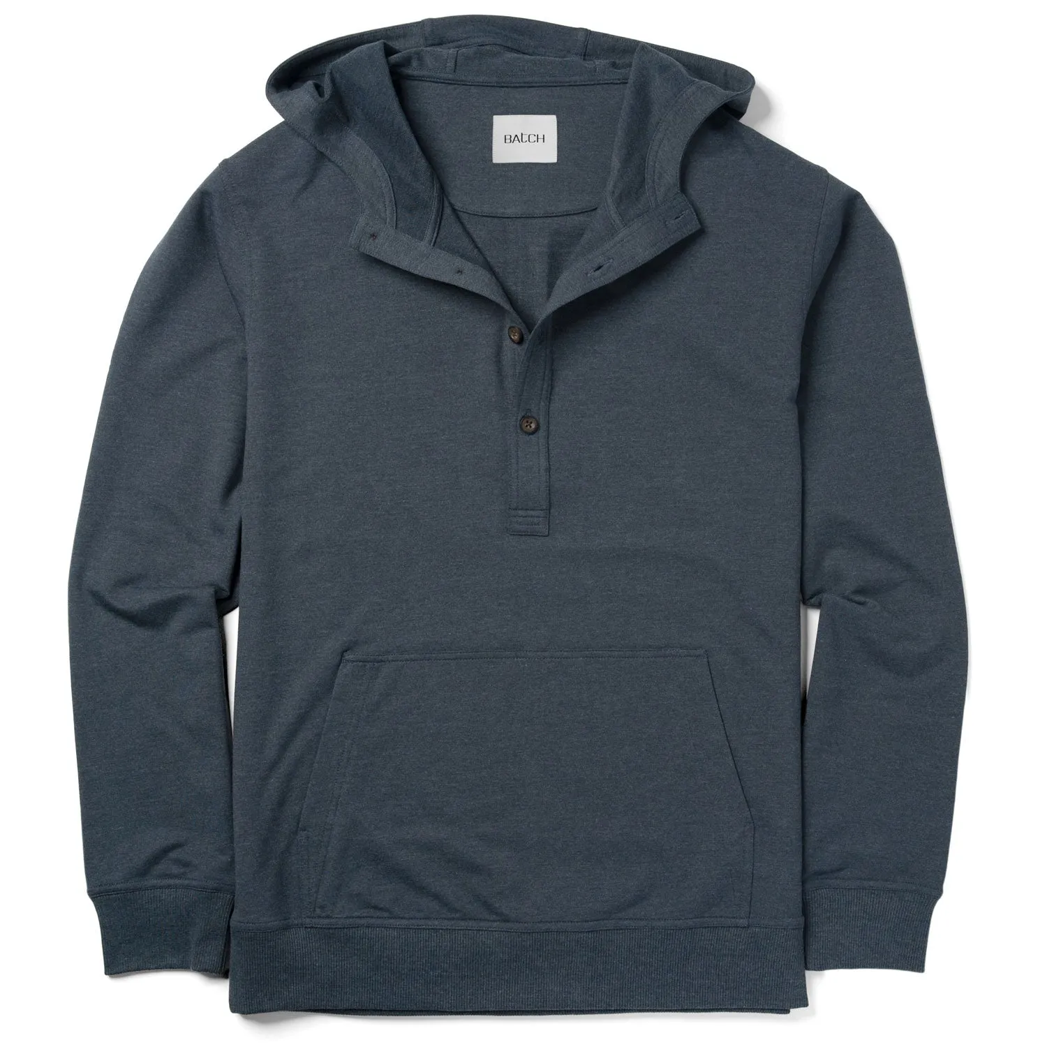 City Hoodie –  Navy Melange Cotton French Terry