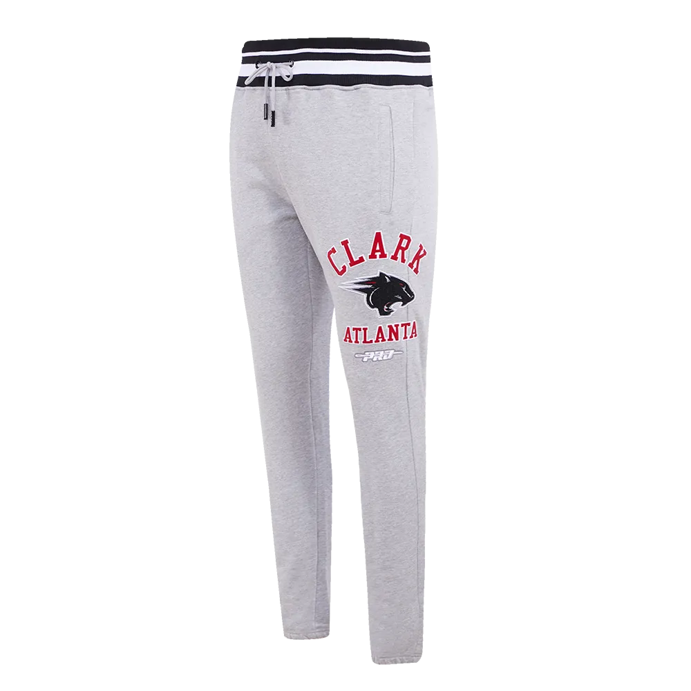 CLARK ATLANTA UNIVERSITY CLASSIC MEN'S STACKED LOGO SWEATPANT (HEATHER GRAY/BLACK)