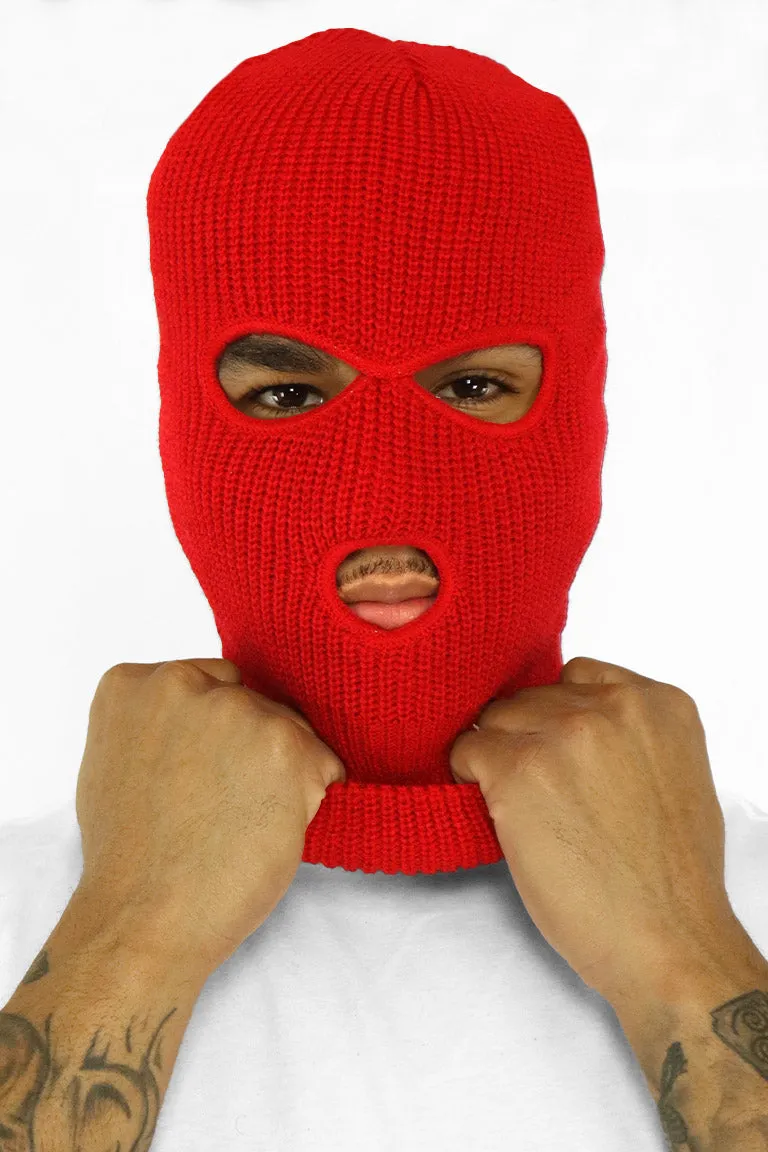 Classic Full Face Balaclava Mask (Red)