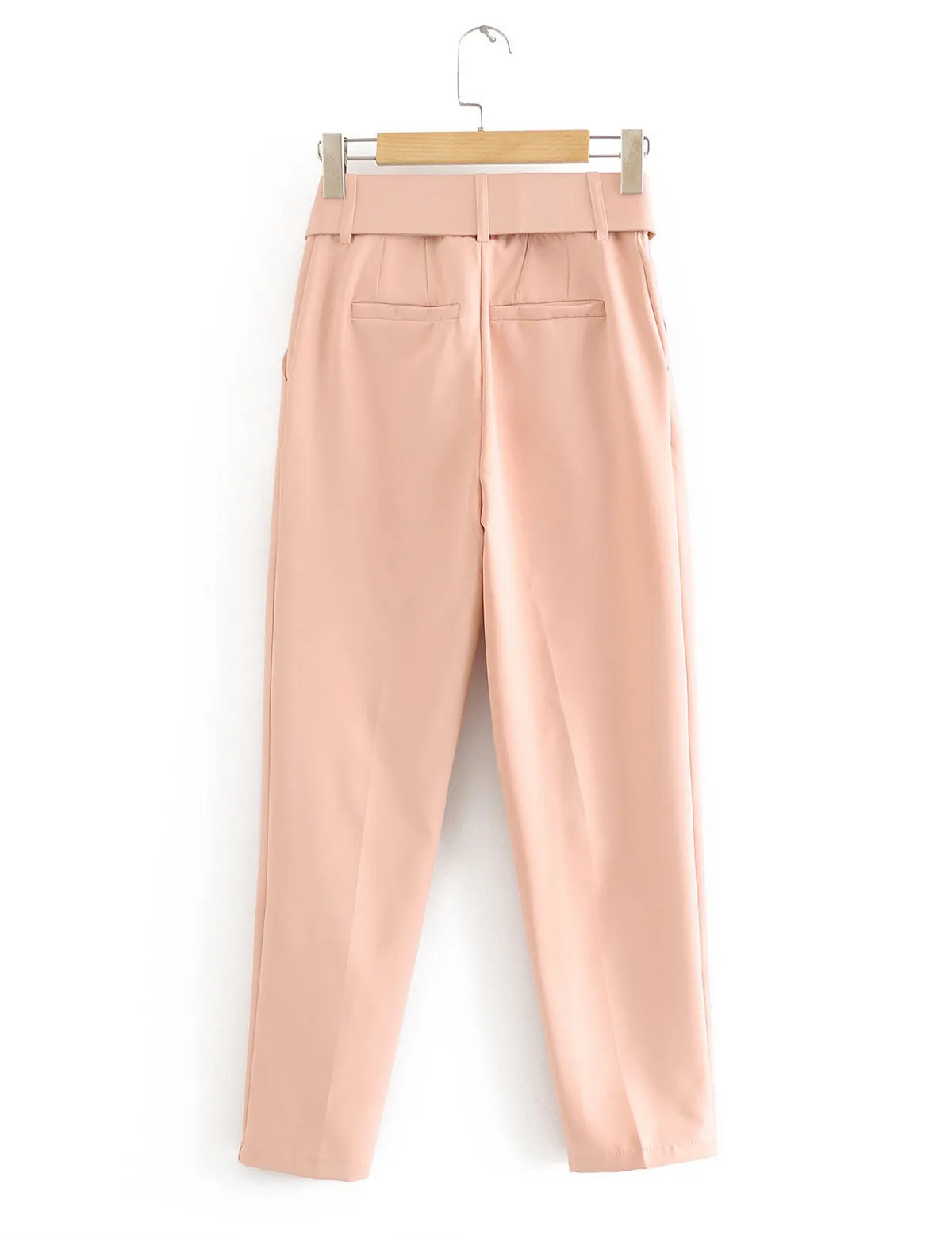 Classic Straight Pants - Peach Pink