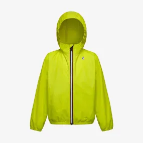 Claude - Kids Packable Full Zip Rain Jacket in Green Lime