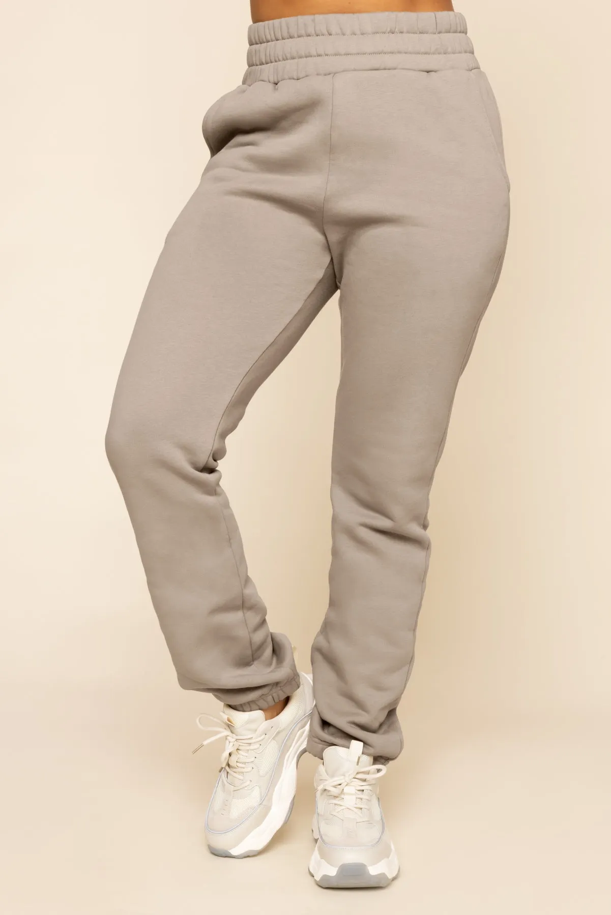 Cloud Rollover Sweatpant - Taupe