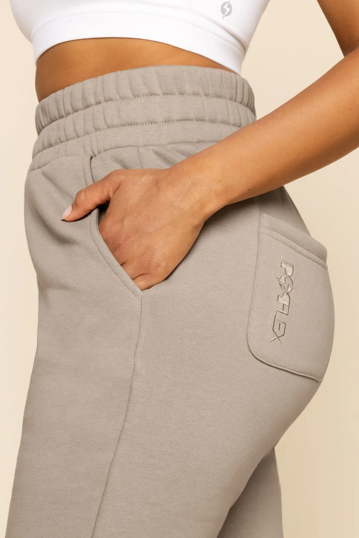 Cloud Rollover Sweatpant - Taupe