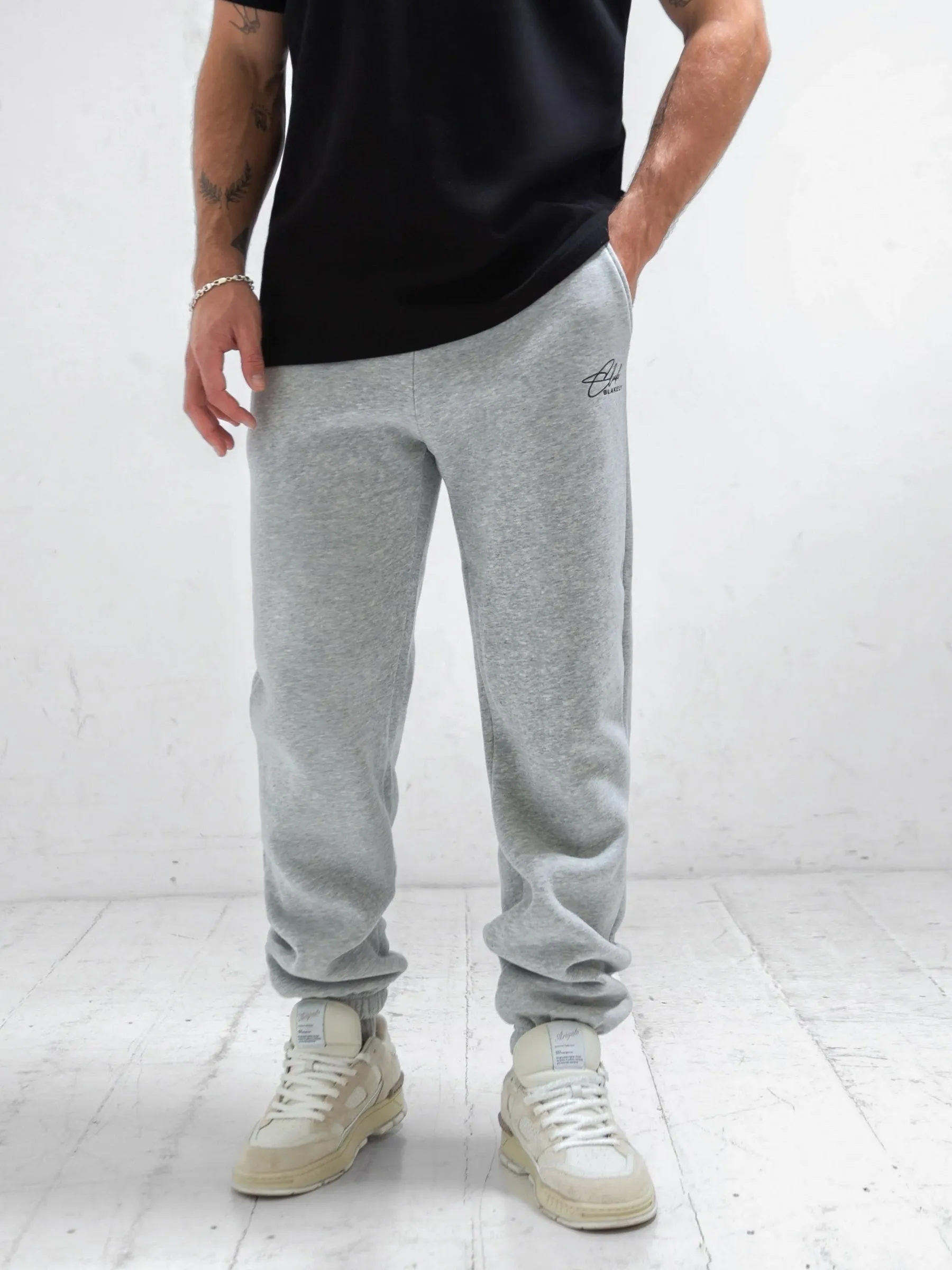 Club Relaxed Sweatpants - Marl Grey