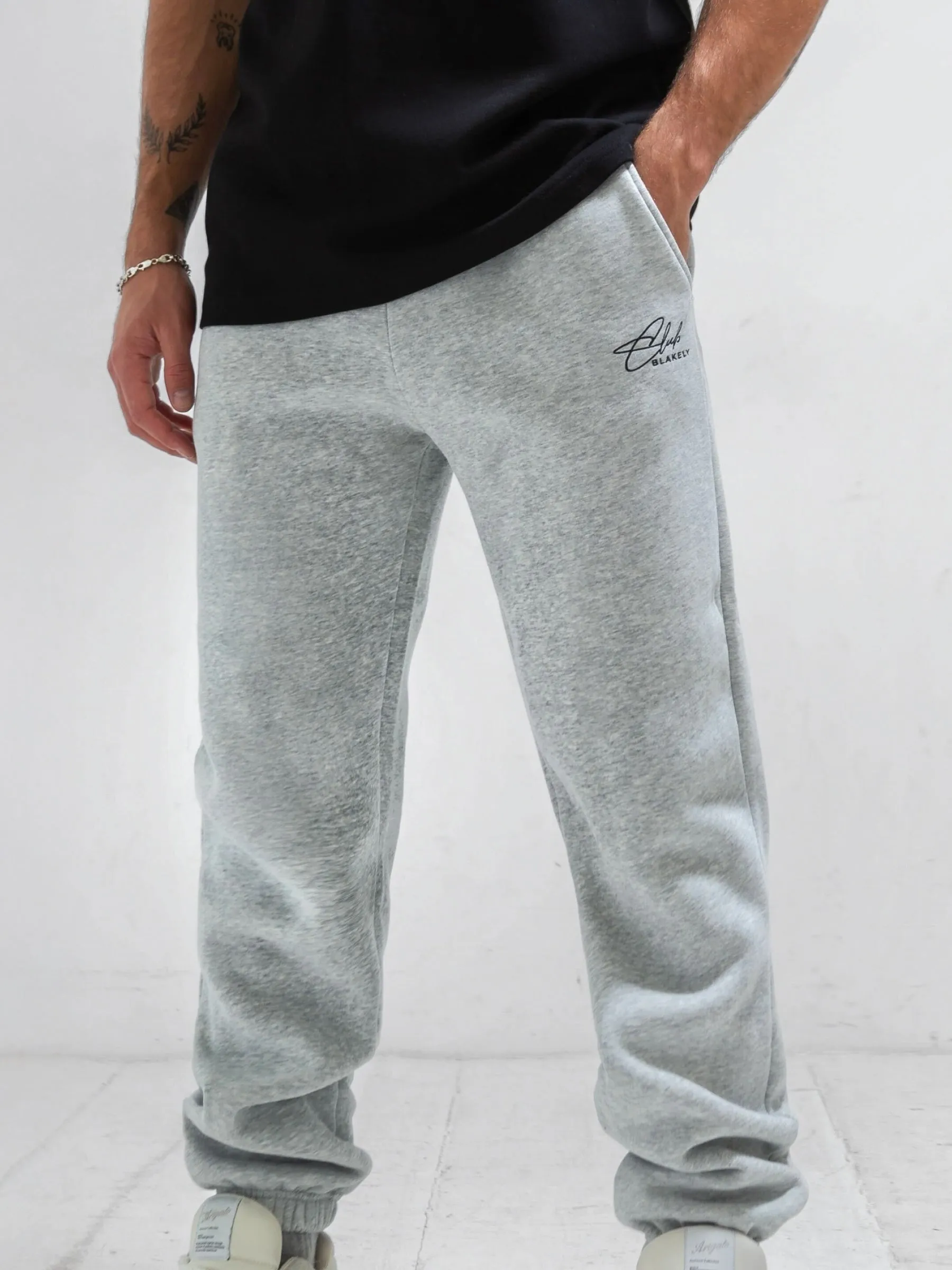 Club Relaxed Sweatpants - Marl Grey