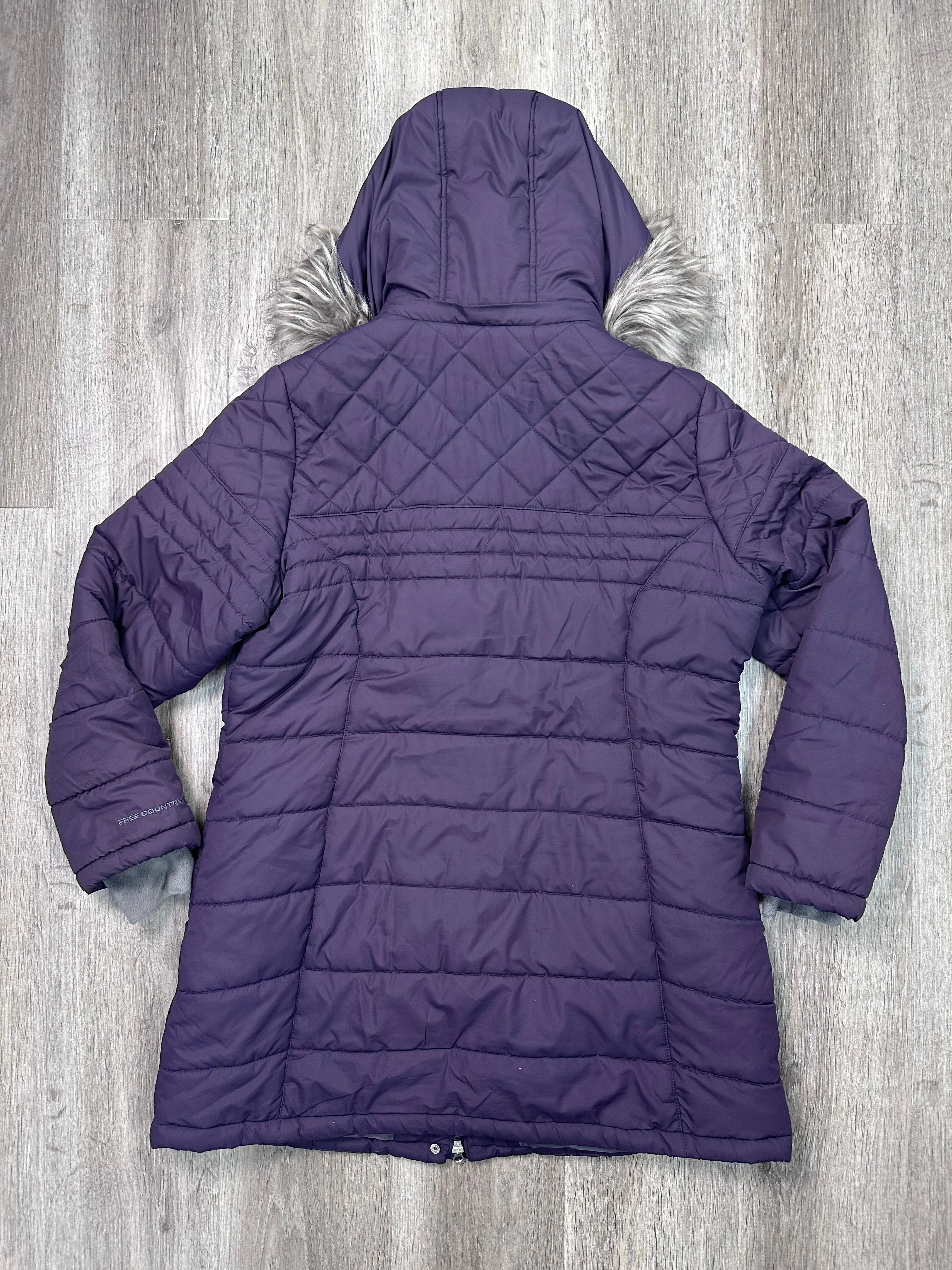 Coat Puffer & Quilted By Free Country In Purple, Size: L